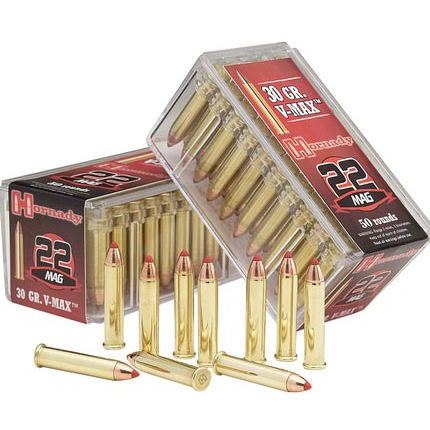 Hornady Rimfire Ammunition .22 WMR 30 gr. VMAX 2200 fps 50/ct