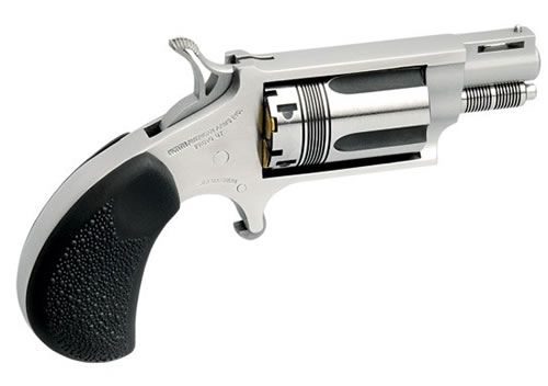 NAA .22 Mag Wasp Handgun .22 WMR 5rd Capacity 1.125" Barrel Silver with Black Grips