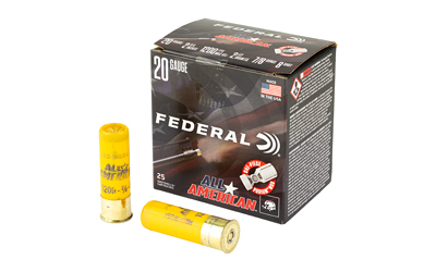 Federal All American Shotshells 20ga 2-3/4" 7/8oz 1200 fps #8 25/ct