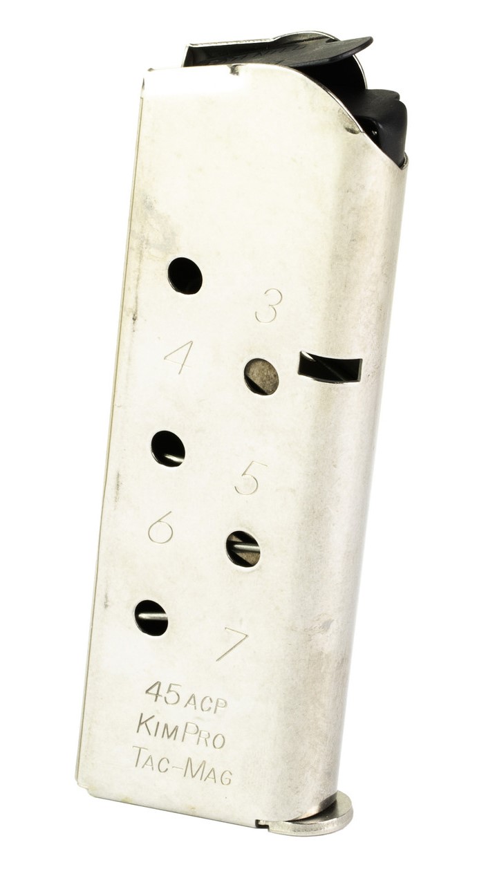 Kimber KimPro Tac-Mag 1911 Magazine .45 ACP Pistols Compact Grip Stainless Steel 7/rd