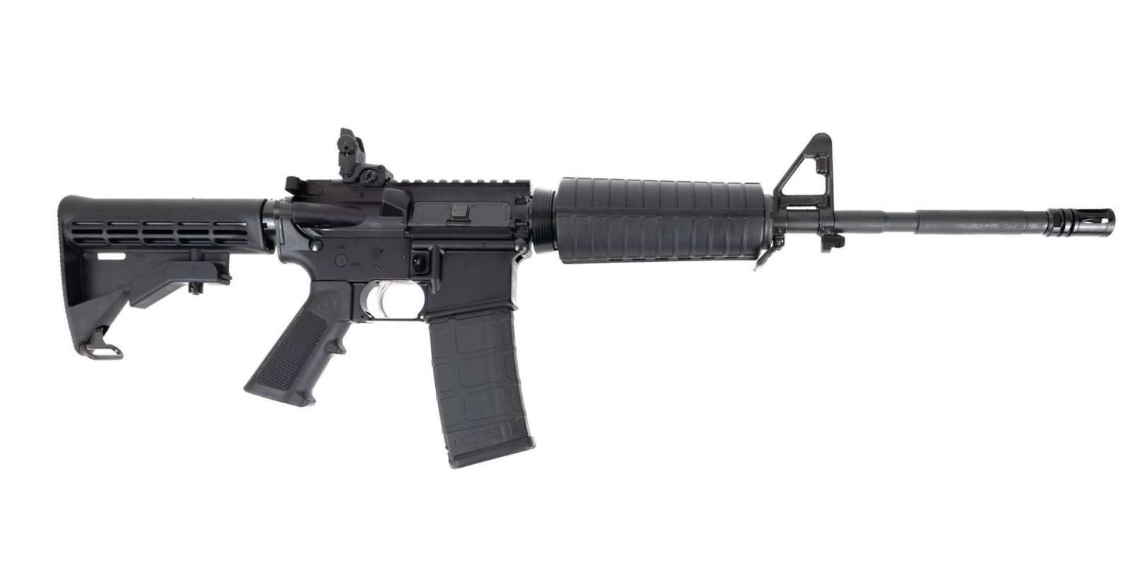 DPMS DPM4-FSB M4 AR-15 Rifle 5.56mm 30rd(1) 16" Threaded Barrel Magpul MBUS Rear Sight Black M4 Stock