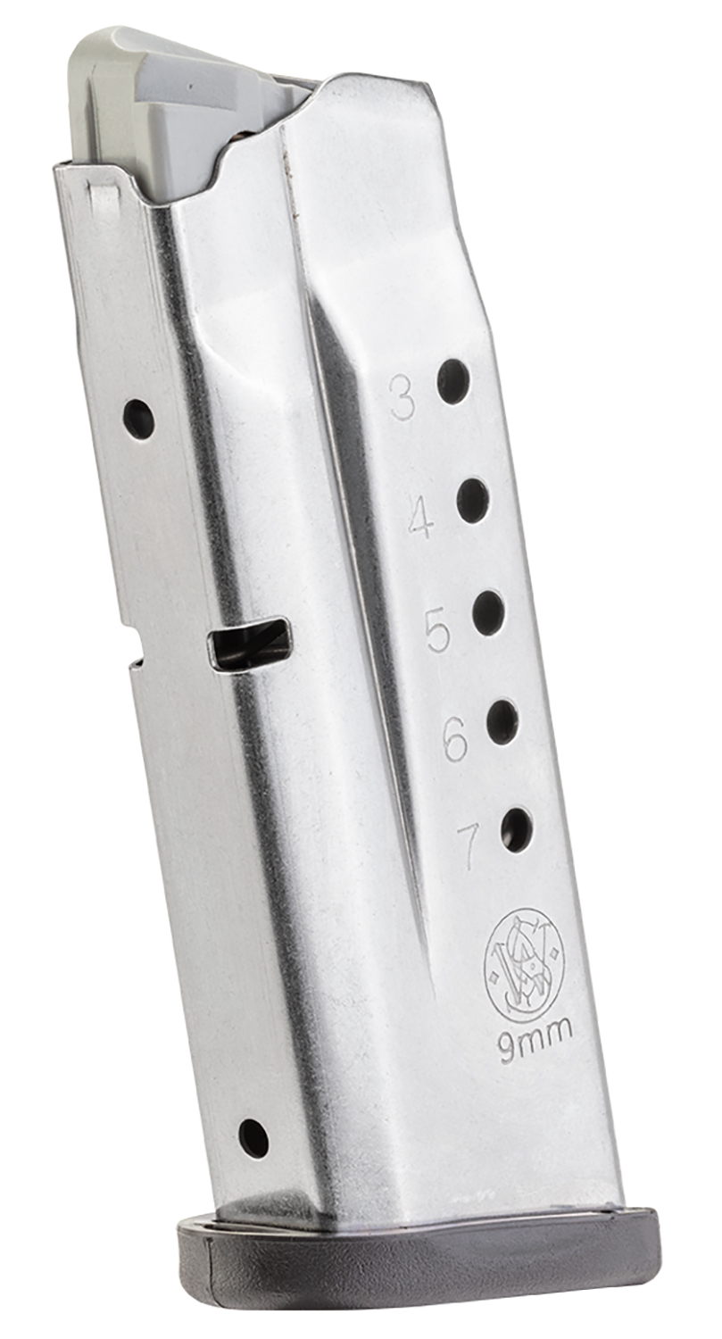 Smith & Wesson M&P9 Shield Handgun Magazine Stainless Steel 9mm Luger 7/rd