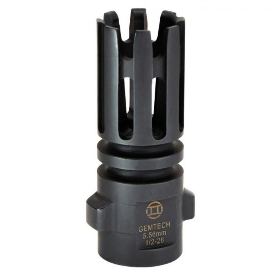 Gemtech Quickmount Flash Hider 5.56mm Carbon Cutting 1/2-28 Thread
