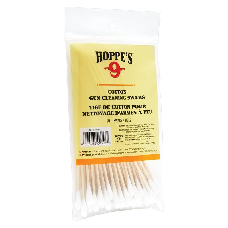 Hoppe's COTTON CLEANING SWAB 50 CT WOOD GRAIN 5.9 POLY BAG