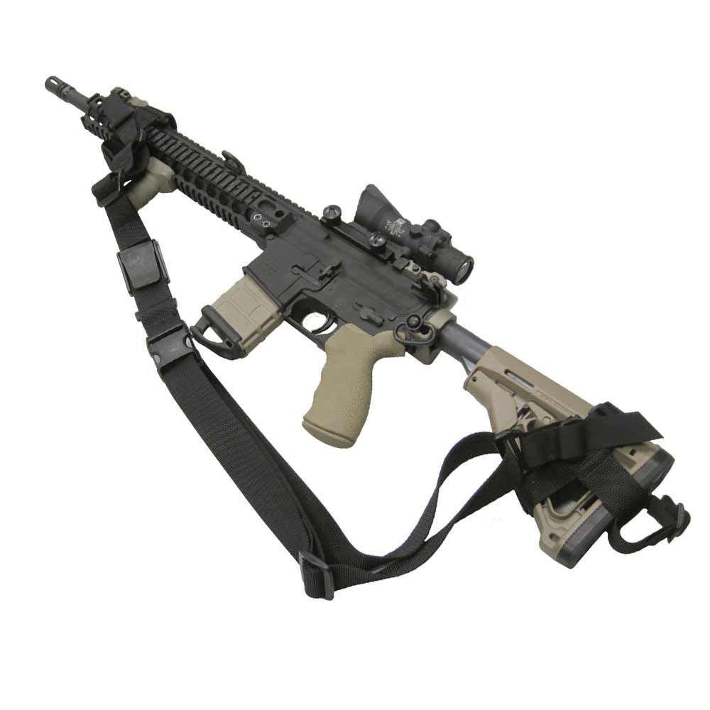 Military Products TacShield PRS Hands Free Rifle Sling with Stud QD Swivels Black