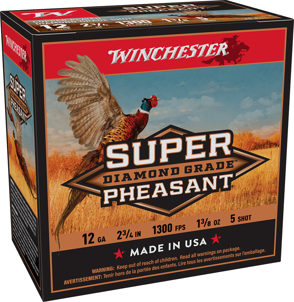 Winchester Super Pheasant Diamond Grade Shotshells 12 ga 2-3/4" 1-3/8 oz 1300 fps #5 25/ct