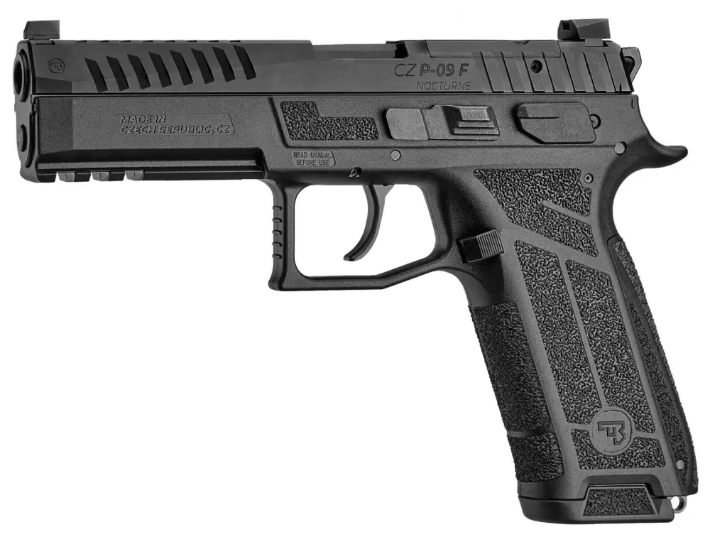 CZ USA P-09 Full Size NOCTURNE Handgun 9mm Luger 10rd Magazine 4.53" Barrel Black