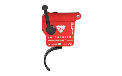TriggerTech Rem Clone (NO BOLT STOP) Black Diamond Curved Trigger Single Stage Adjustable Black/Red