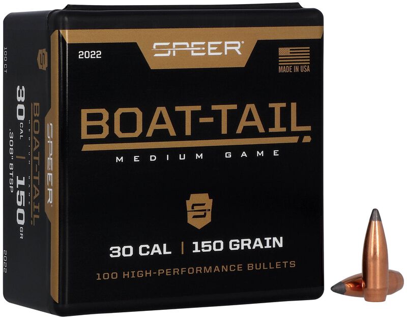 Speer Boat Tail Rifle Bullets .30 cal .308" 150 gr SBTSP 100/ct