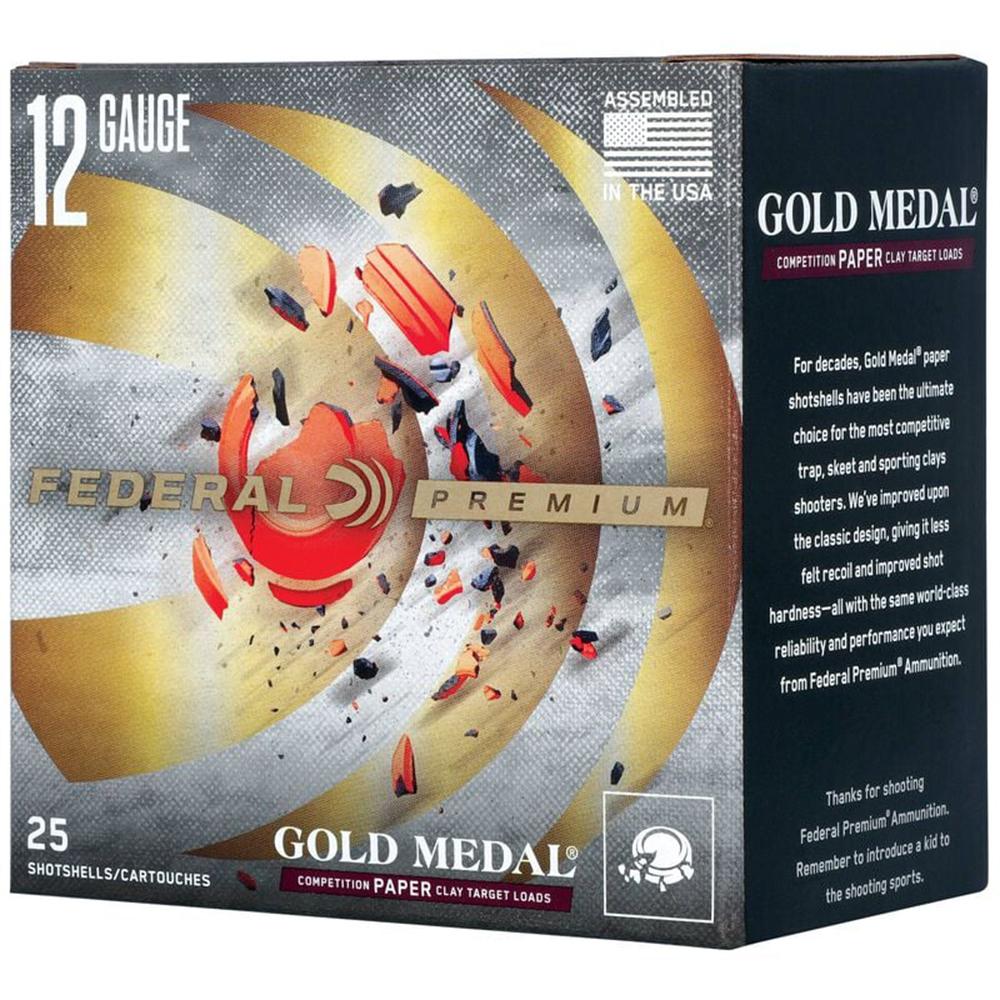 Federal Cartridge Co. Premium Gold Medal 12GA 2-3/4 HDCP 1-1/8OZ 7.5 25rd