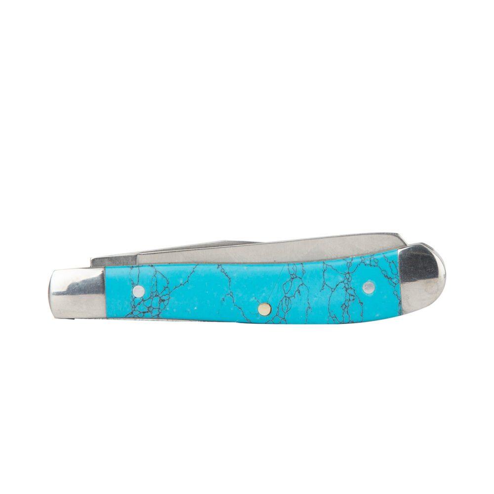 Rock Ridge Outdoors ABKT Roper Peanut Knife 2 Blades Turquoise
