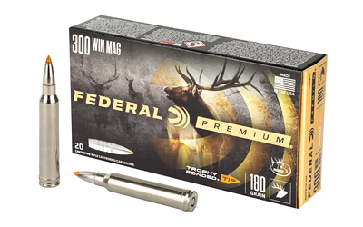 Federal Trophy Bonded Tip Rifle Ammunition .300 Win Mag 180gr PT 2960 fps 20/ct