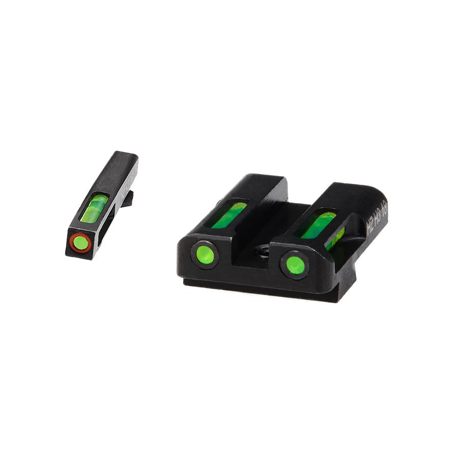 North Pass Ltd. Hiviz HIVIZ LiteWave H3 sight Green LitePipe/orange front ring fits Glock Models Chambered in 9mm Luger 40 S&W and .357 Sig