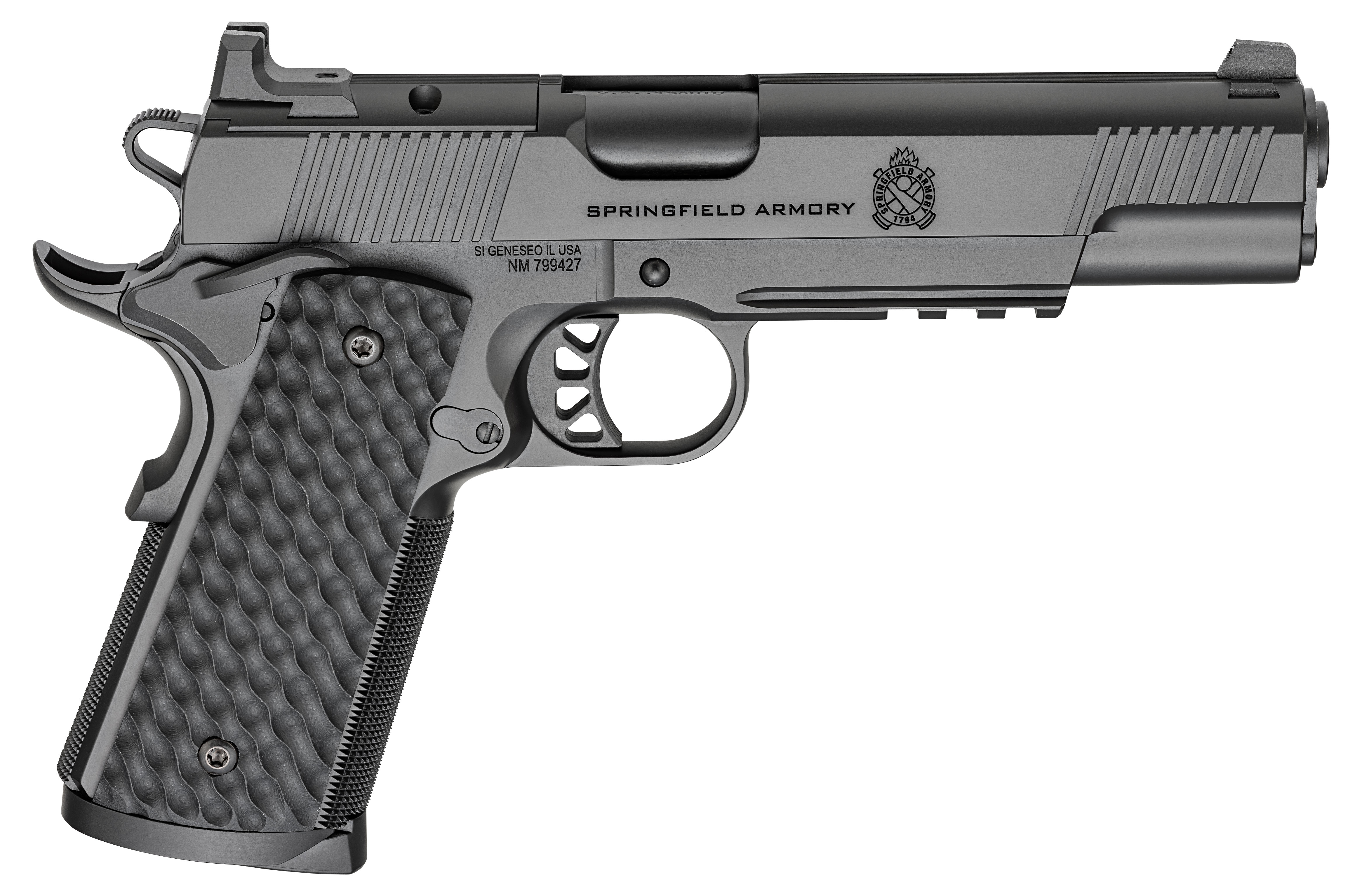 Springfield 1911 TRP AOS Black Handgun .45 Auto 8rd Magazines(3) 5" Barrel Optic Cut and Light Rail