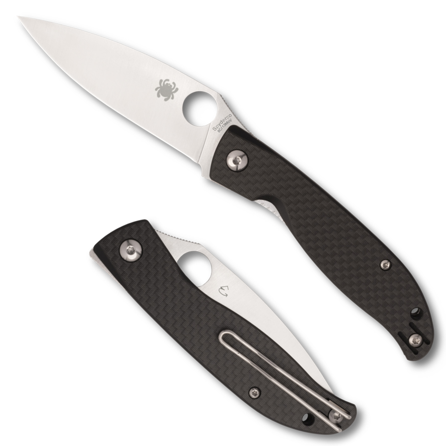 SPYDERCO MANTRA 4 CF 3.34" BLK/SLV