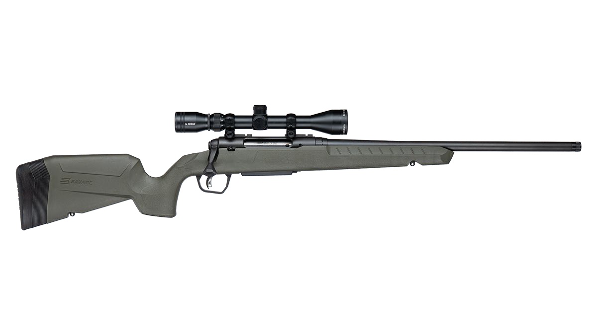Savage AXIS 2 XP Green Rifle .308 Win 4rd Magazine 20" Threaded Barrel 3-9x40 Scope Synthetic Green Stock