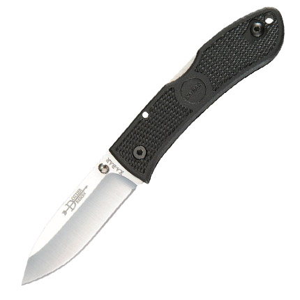 Ka-Bar Dozier Hunter Folding Knife 3" Drop Point Blade Black