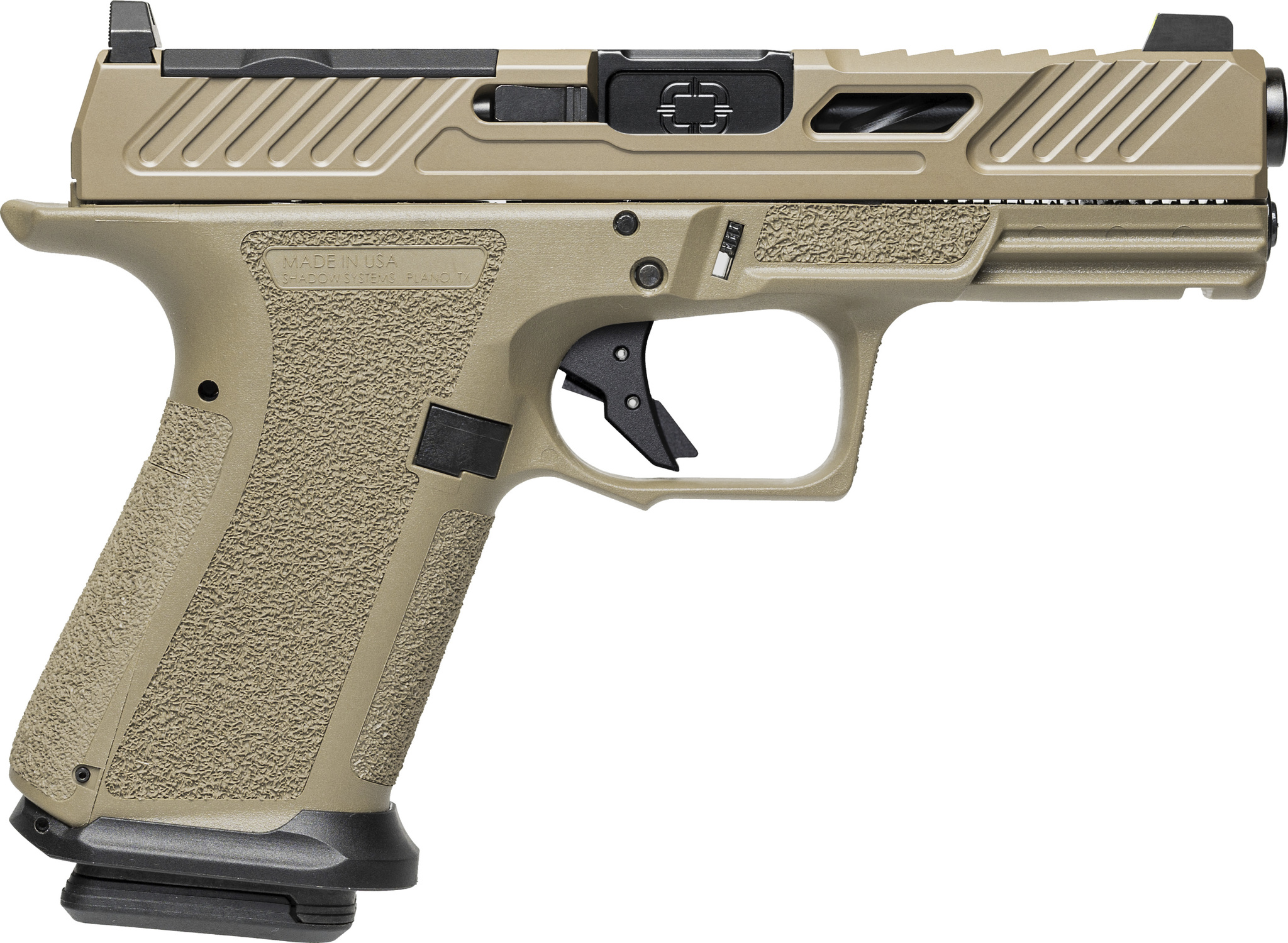 Shadow Systems Optics Ready MR920 Handgun 9mm Luger 15rd Magazine 4" Black Barrel FDE Elite Slide