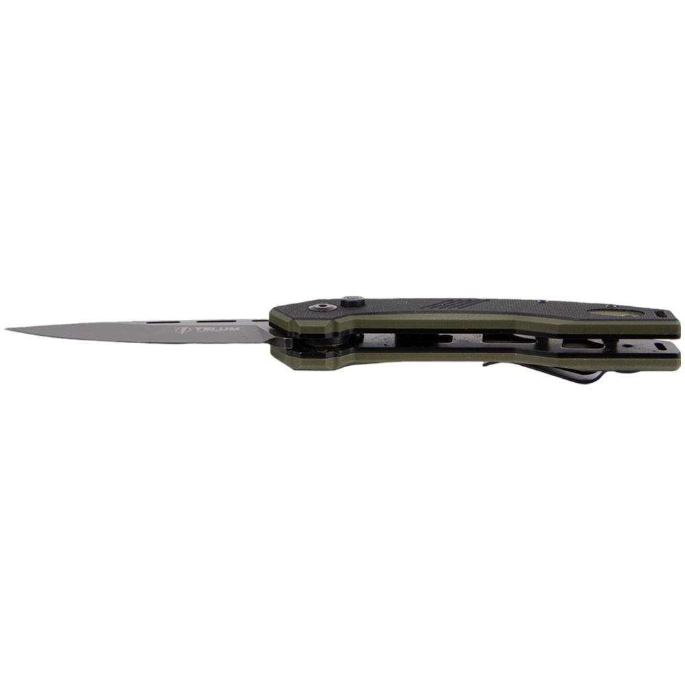 Rock Ridge Outdoors Telum Incinerator Tactical Automatic Knife 3-1/2" Drop Point Blade Black
