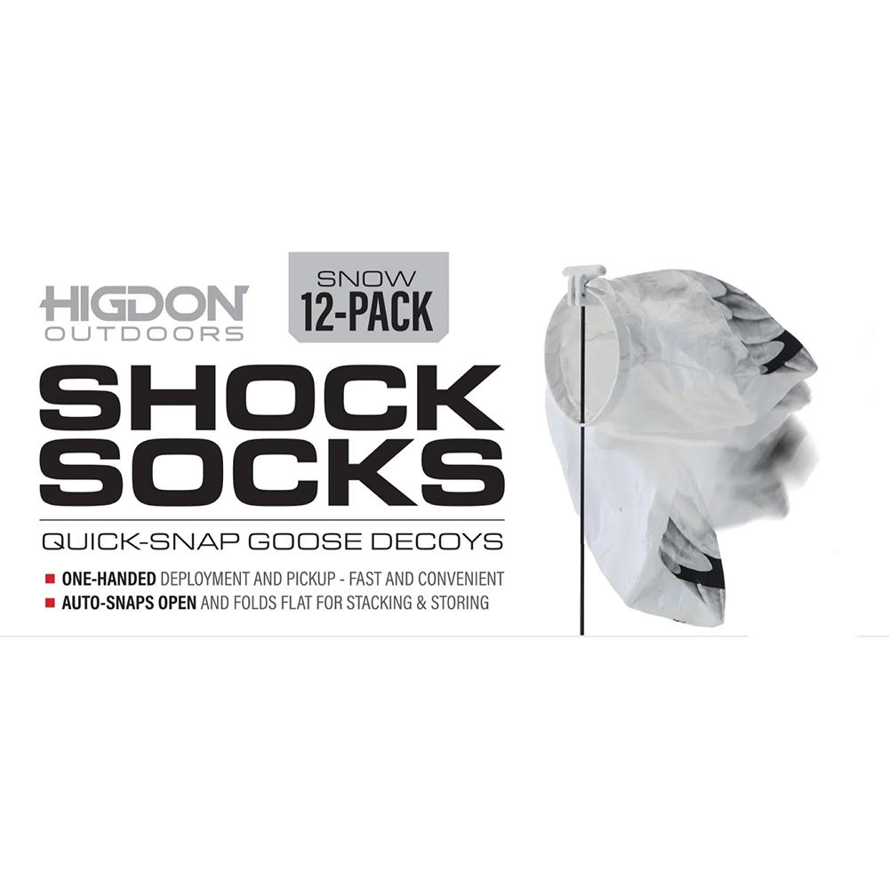 Higdon Snow Shock Socks Goose Decoys 12/ct