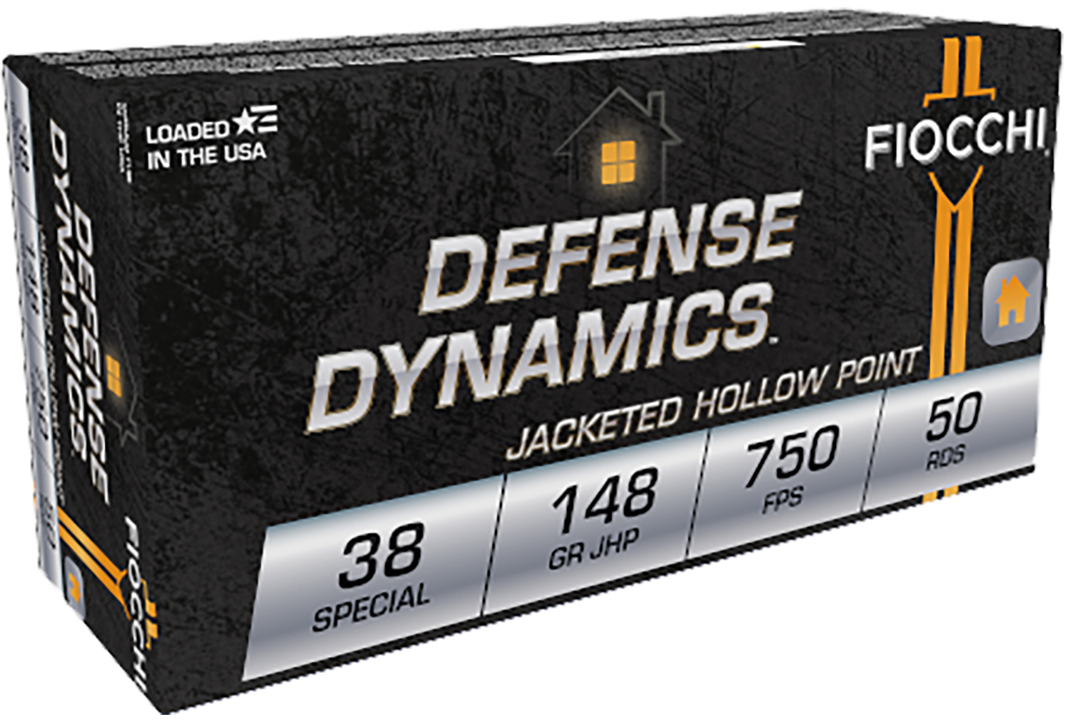 Fiocchi FIO 38SP 148GR DEFENSE JHP 50R 20BX/CS