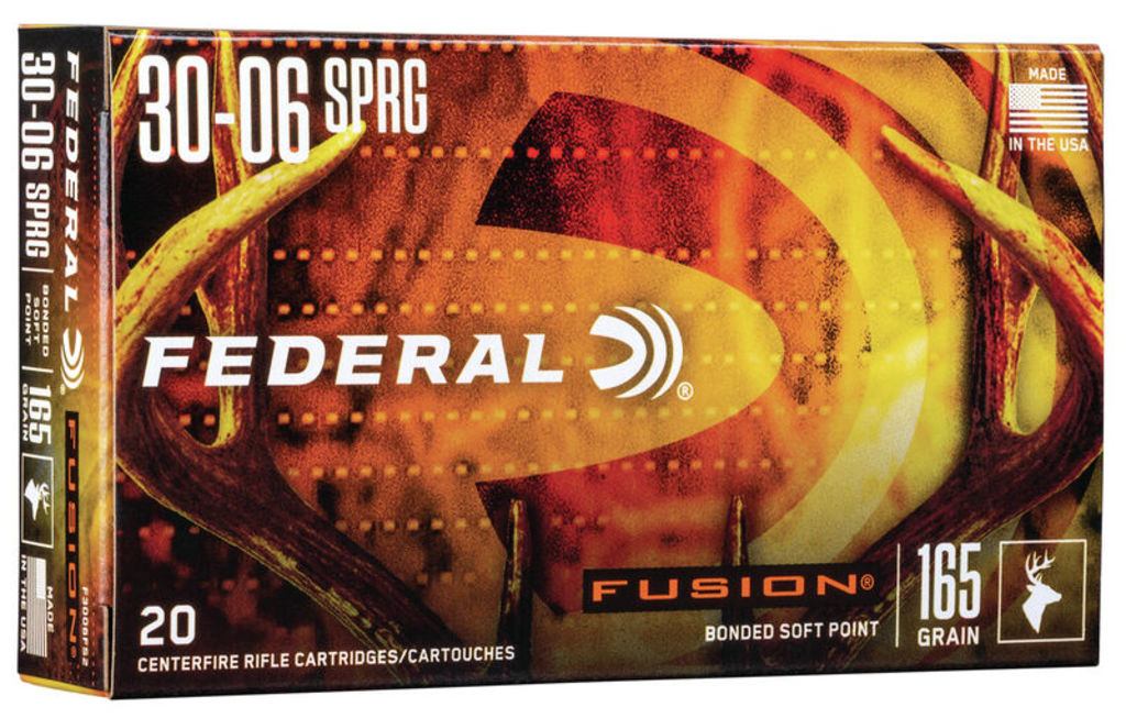 Federal Fusion Rifle Ammunition .30-06 Sprg 165 gr BTSP 2790 fps - 20/ct