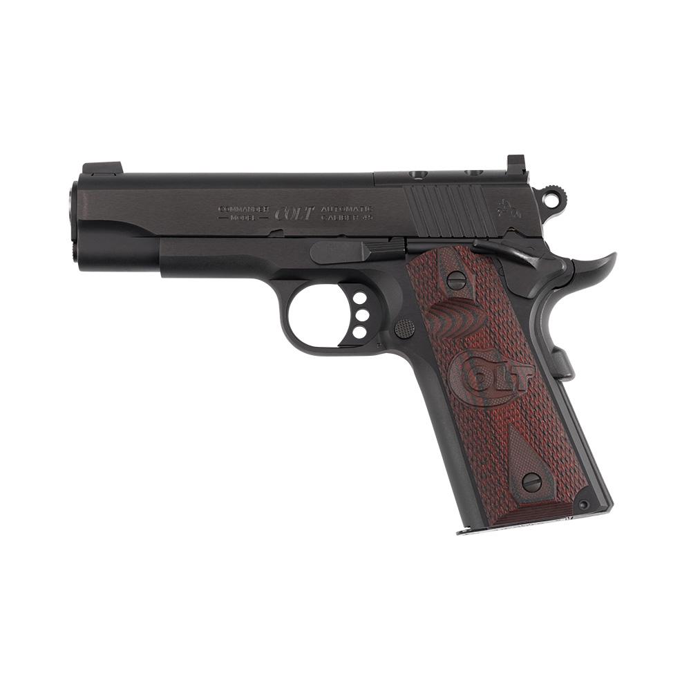 Colt Optic Ready Combat Commander Handgun .38 Super 9rd Magazine 4.25" Black with G10 Black Cherry Grips