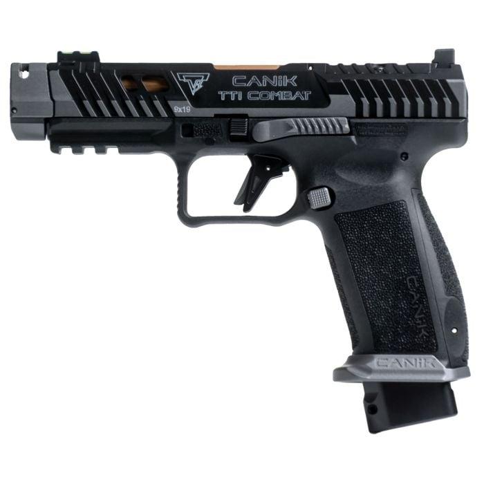 Canik TTI Combat Handgun 9mm Luger 10rd Magazines (2) 4.6" Barrel Smoke