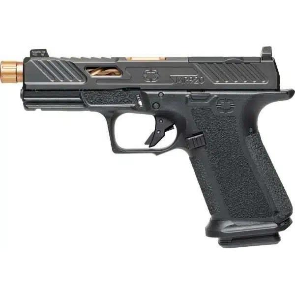 Shadow Systems MR920 Elite Optic Ready Handgun 9mm Luger 10rd Magazines(2) 4.5" Threaded Bronze Barrel Night Sights MA Compliant