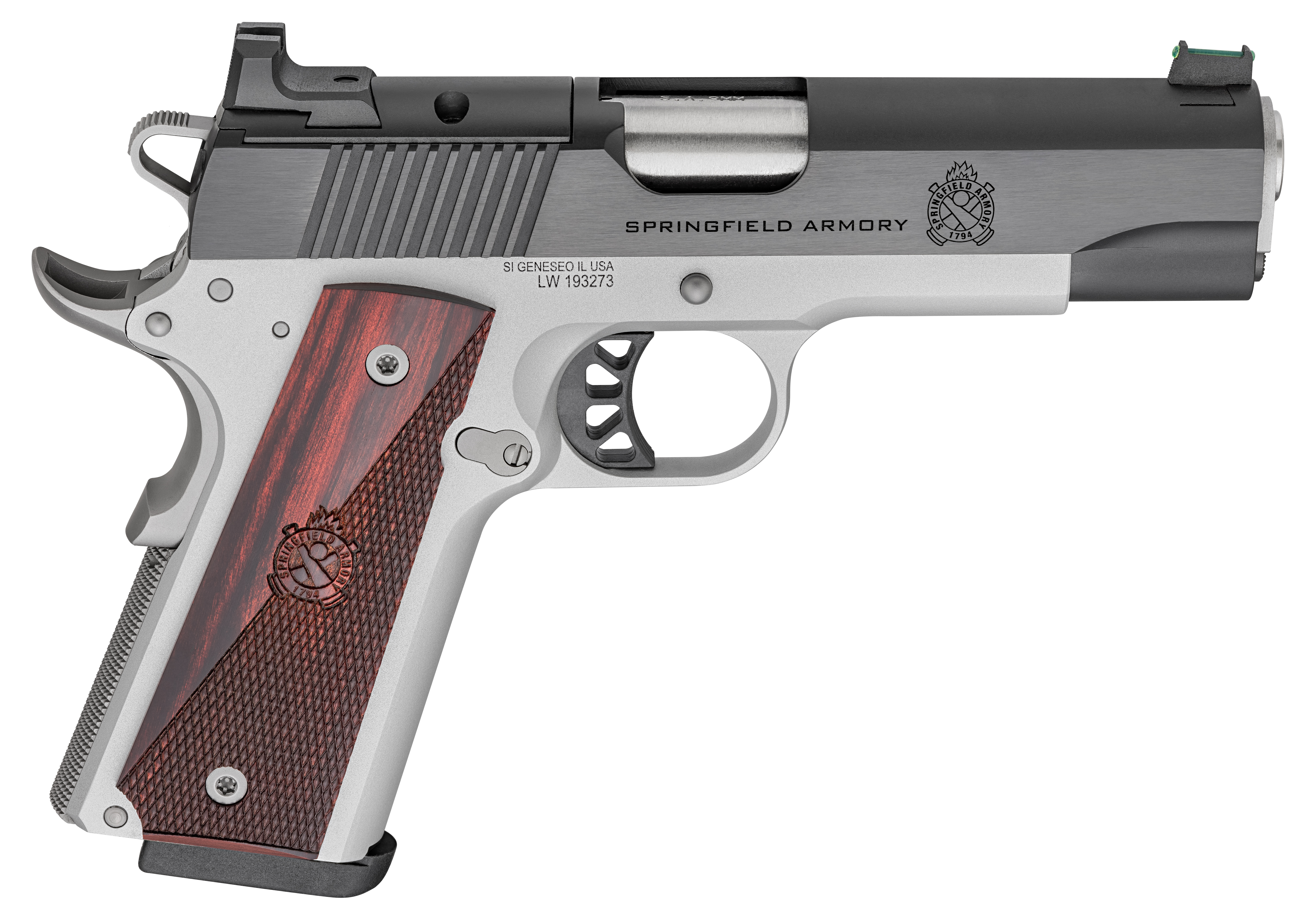 Springfield 1911 Ronin AOS Handgun 9mm Luger 9rd Magazine 4.25'' Barrel Blued S. Aluminum Frame
