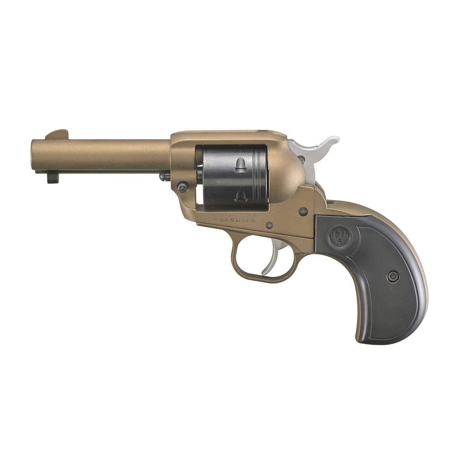 Sturm Ruger & Co Ruger Wrangler Birdshead Handgun .22LR 6rd Capacity 3.75" Barrel Aluminum Alloy Frame Brunt Bronze Cerakote Finish