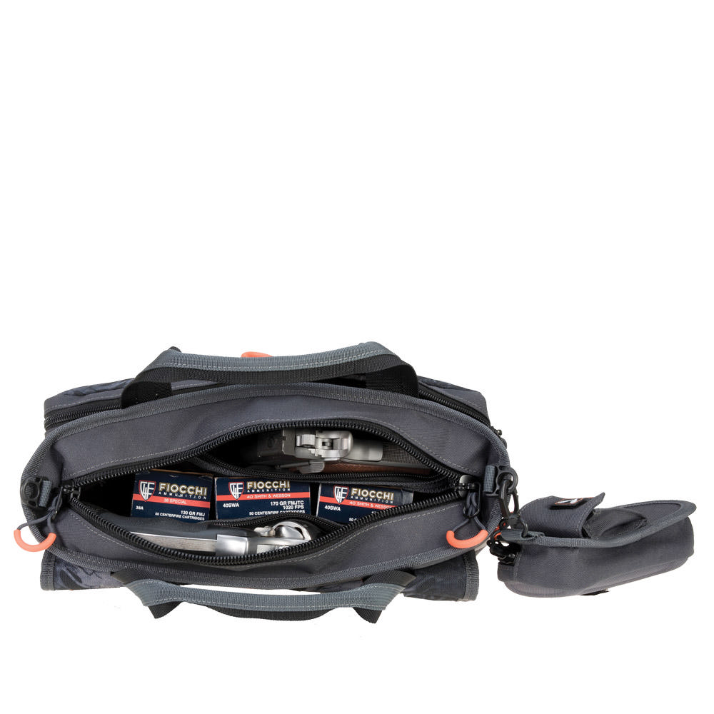 G-Outdoors Double Pistol Range Bag with Mag Storage and Glasses Case Grey