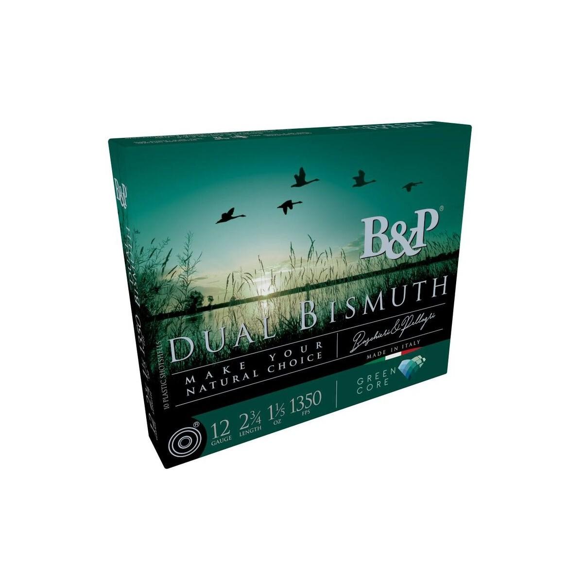 Baschiere & Pellagri USA Inc. B&P Dual Bismuth Shotshells 12ga 2-3/4'' 1-1/5oz #4 & #3 1350 fps 10/ct