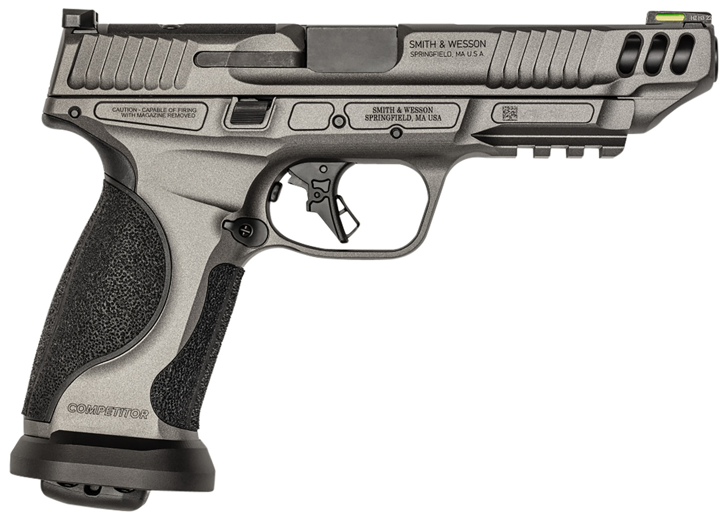 Smith & Wesson Inc. S&W M&P9 M2.0 Performance Center Competitor Handgun 9mm Luger 10rd Magazines(4) 5" Barrel Gray Cerakote Optic Ready