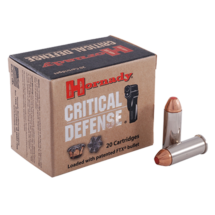 Hornady HRN 44SP 165GR CRITDEF FTX 20R 10BX/CS