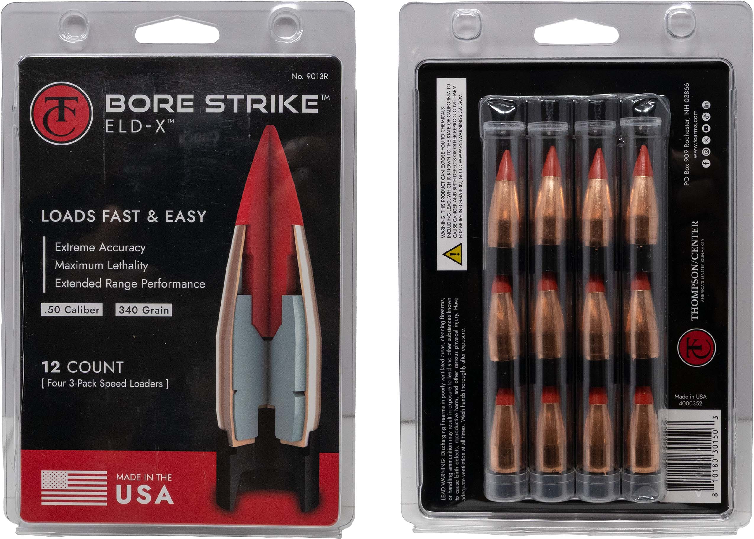 Thompson Center Bore Strike ELD-X Bullets .50 cal 340 gr PT 12/ct