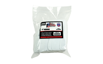 Pro-Shot 3" Square 100% Cotton Patches 250/ct