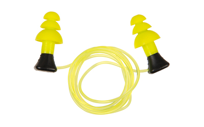 Allen ULTRX Tethered Silicone Passive Ear Plugs 26dB Yellow 3 Pairs