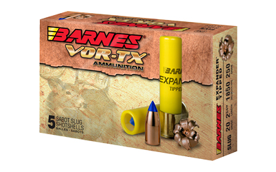 Barnes VOR-TX Shotshells 20ga 2-3/4 250gr 1800 Slug 5/ct