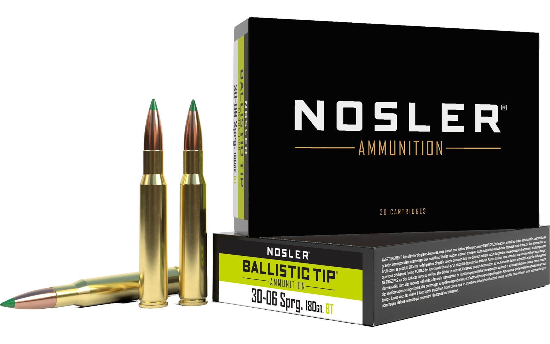 Nosler NOS 30-06 180GR BTIP 20RD 10BX/CS
