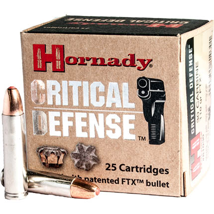 Hornady Critical Defense Rifle Ammunition .30 Carbine 110 gr FTX 25/ct