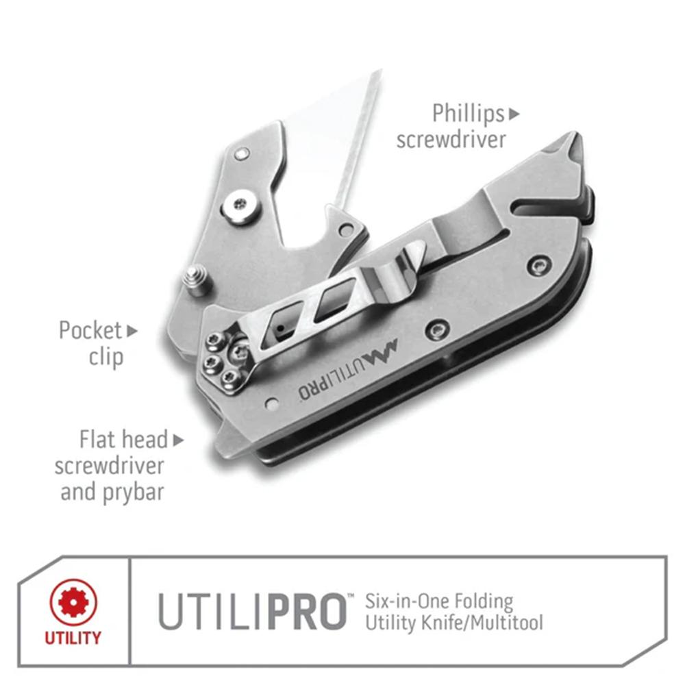Outdoor Edge UtiliPro Folding Utility Knife & Multi Tool Orange