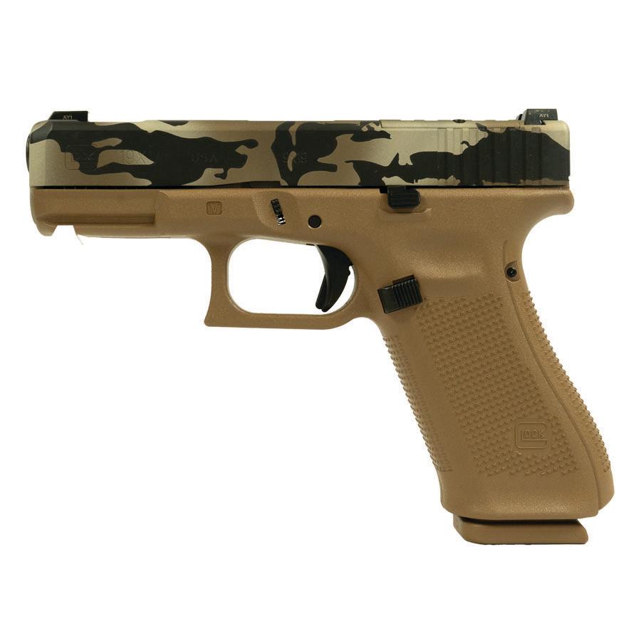 Glock V-Series Model 19x OR Camo Handgun 9mm Luger 17rd Magazines (3) 4.02" Ported Barrel Glock Night Sights