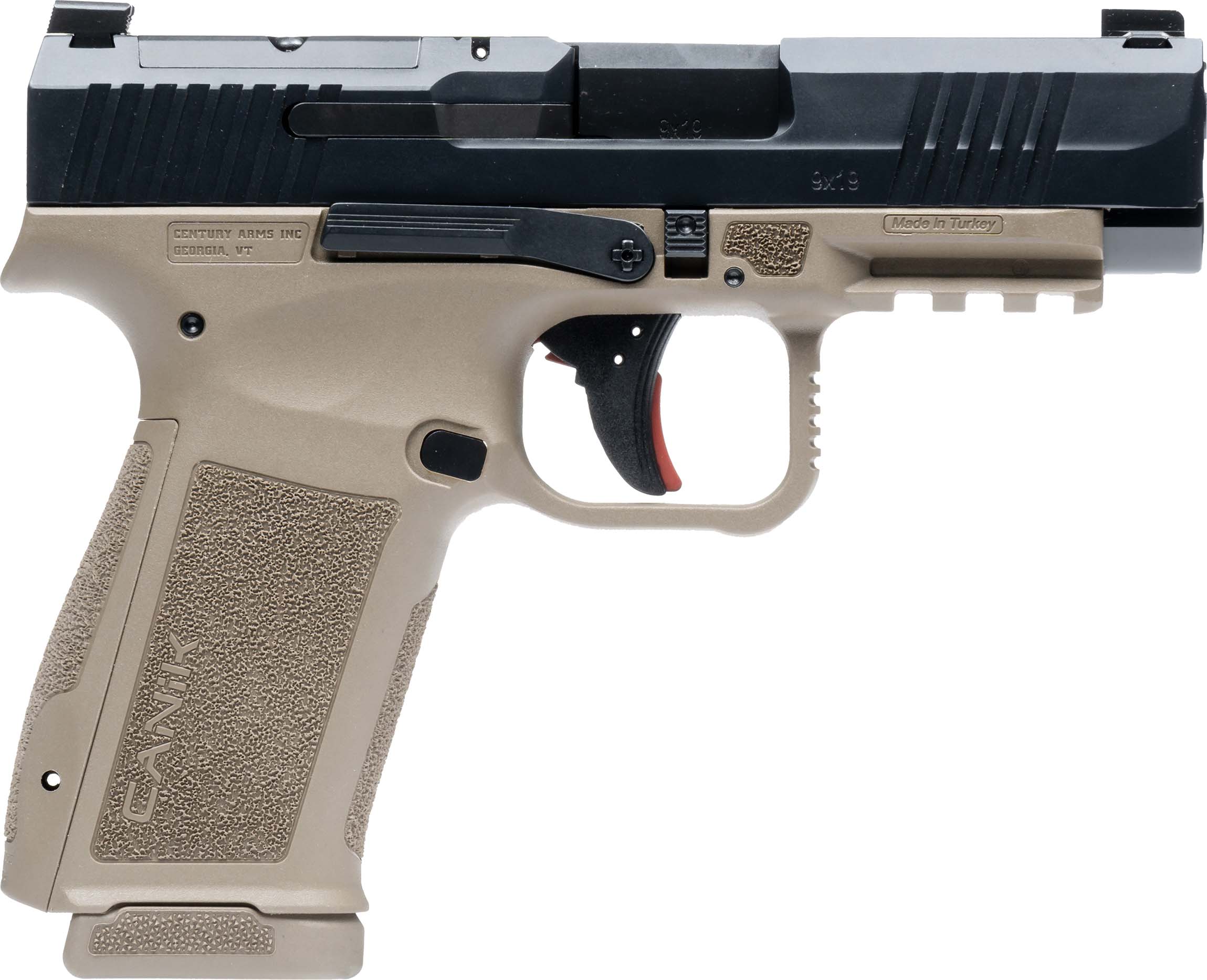 Canik Mete MC9LS Handgun 9mm Luger 17rd Magazines(2) 3.64" Barrel Optic Ready Black Slide FDE Frame