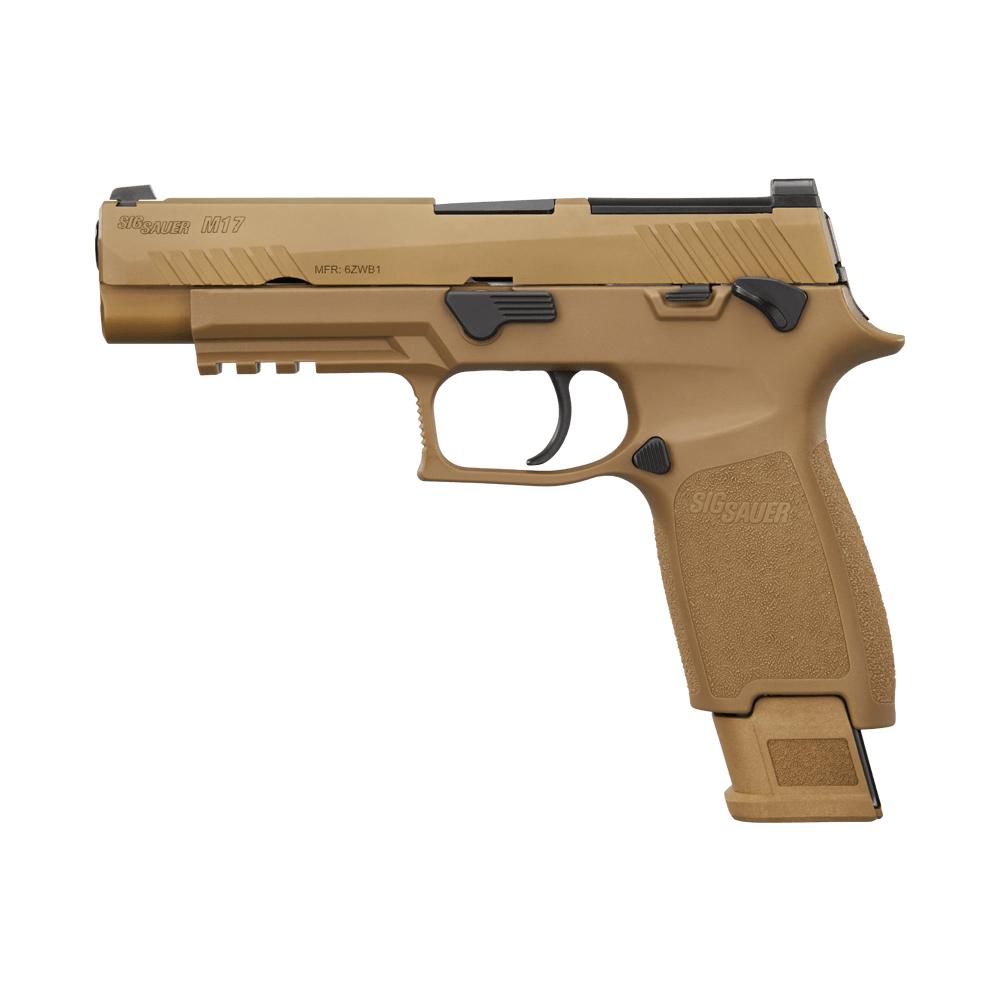 Sig Sauer M17 Coyote OR Handgun 17(1) &21(2)rd Magazines 4.7" Barrel Manual Safety