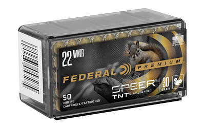 Federal Varmint & Predator Speer TNT Rimfire Ammunition .22 WMR 30 gr JHP 50/ct