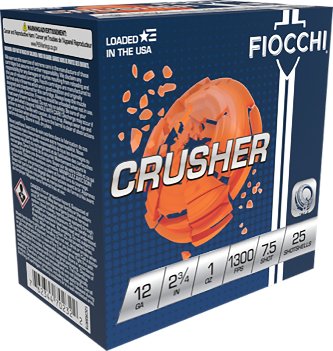 Fiocchi FIO 12G CRUSHER 2.75-1-7.5 25R 10BX/CS 104CS/PL
