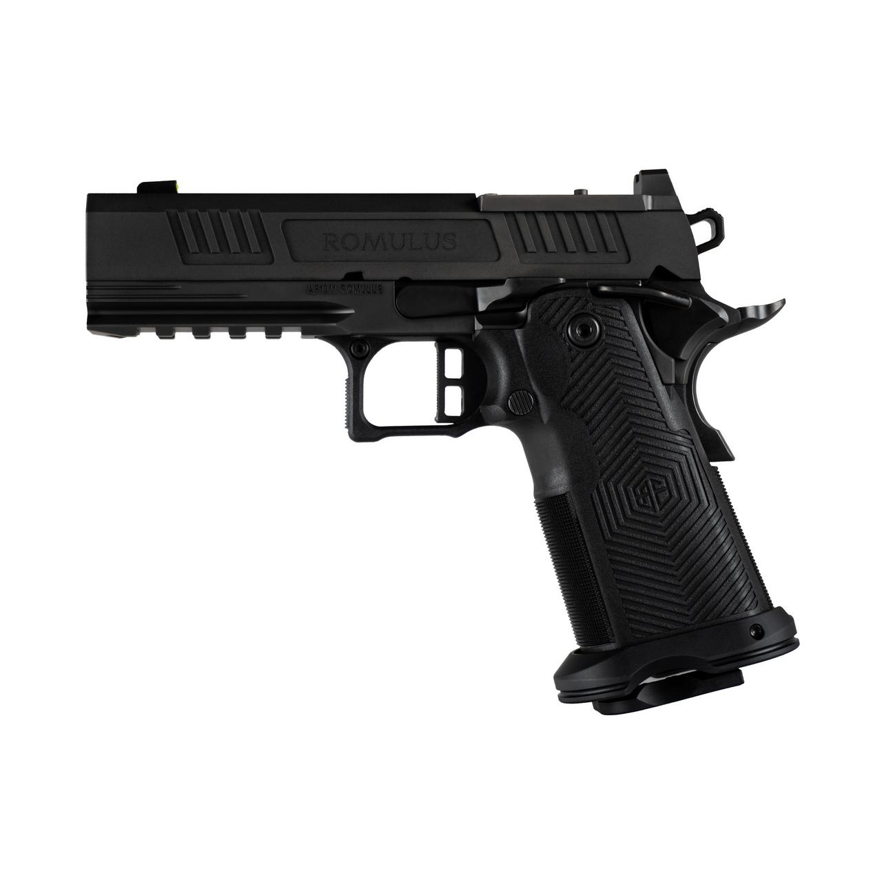 Alpha Foxtrot AF1911-Romulus MOS Adapter Handgun 9mm Luger 17(1) & 20rd(1) Magazines 4.25" Bull Barrel DLC Black