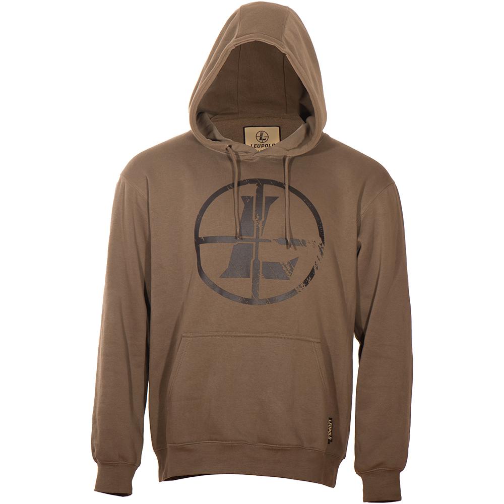 Leupold Distressed Reticle Hoodie Otter 2XL
