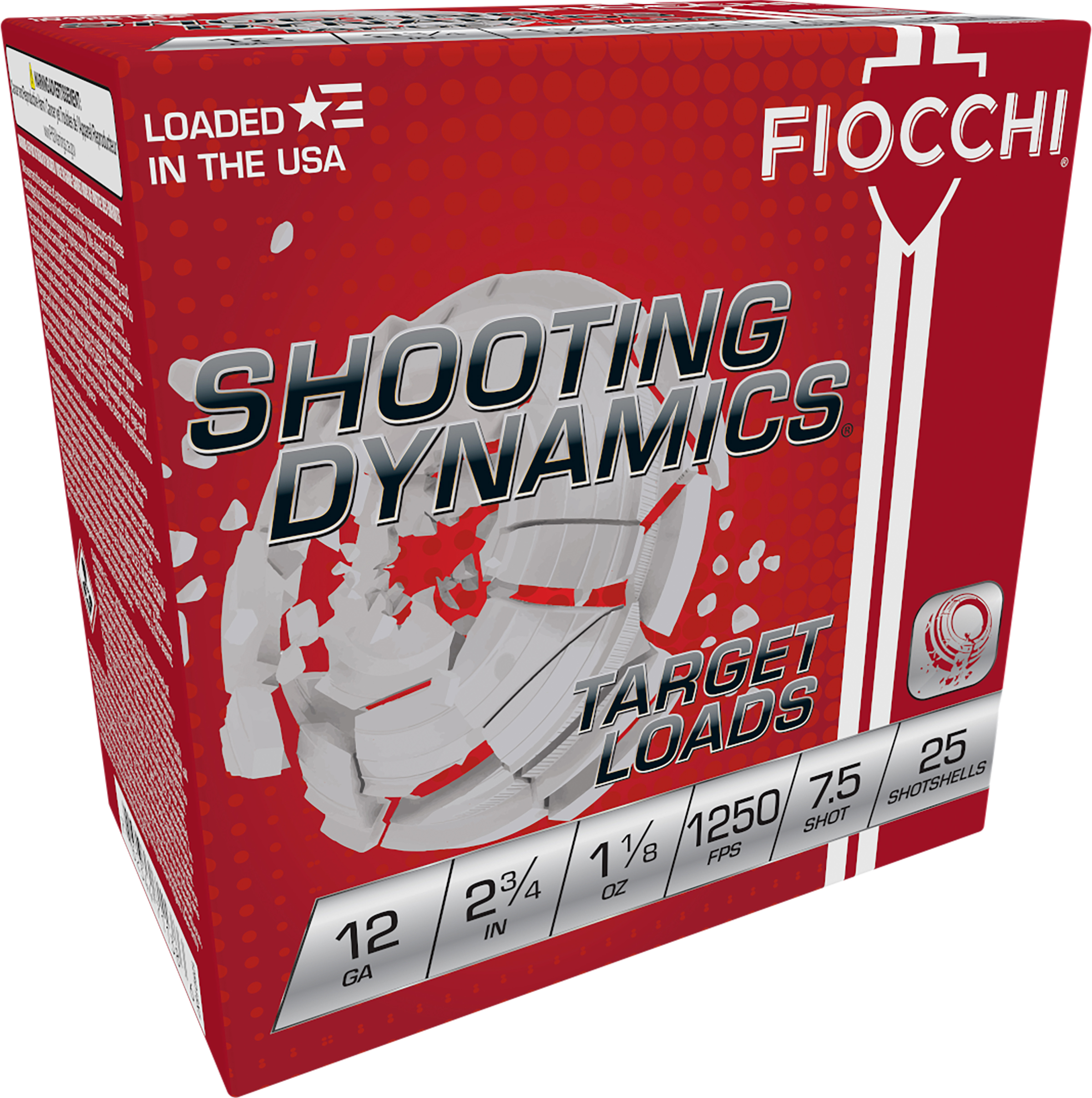 Fiocchi FIO 12G 2.75-1.125-7.5 1250 25 10BX/CS 104CS/PL